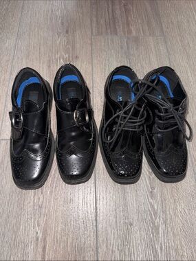 Black Dress Shoes — Pair of Classic Wingtip Styles